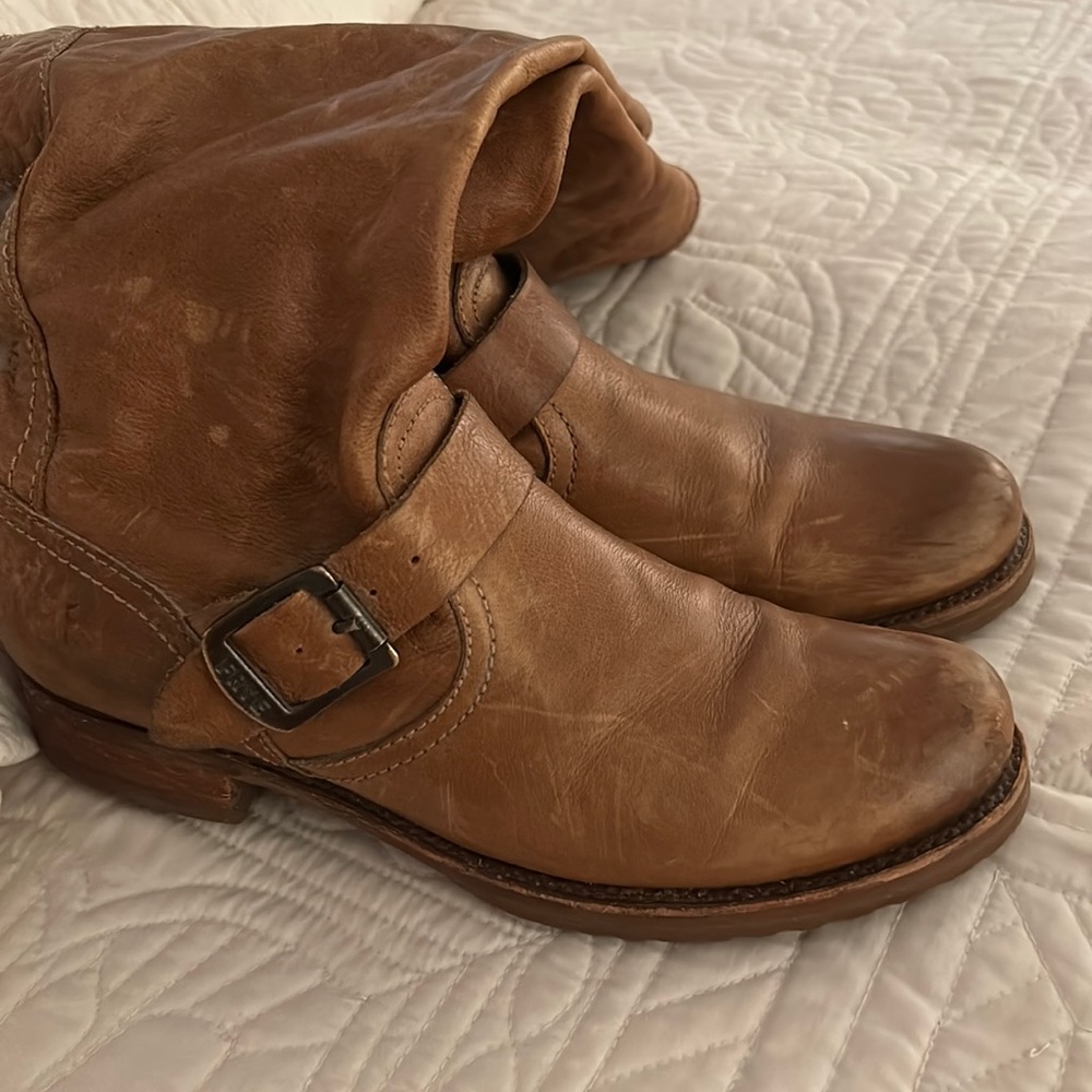Frye Women's Brown Leather Heeled Boots